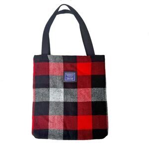 Buffalo Plaid Wool Tote Bag Faribault Woolen Mill Co. Preppy Heritage Academia